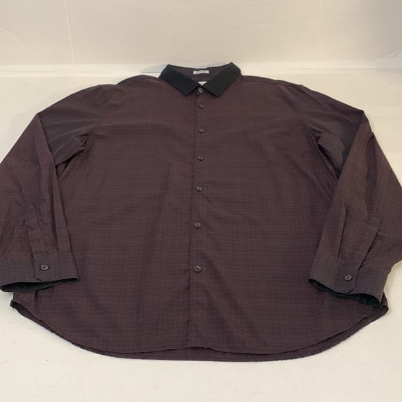 CALVIN KLEIN Body Fit, Plaid Long Sleeve, Sz. XL Button Down Dress Shirt/EUC - Picture 6 of 16